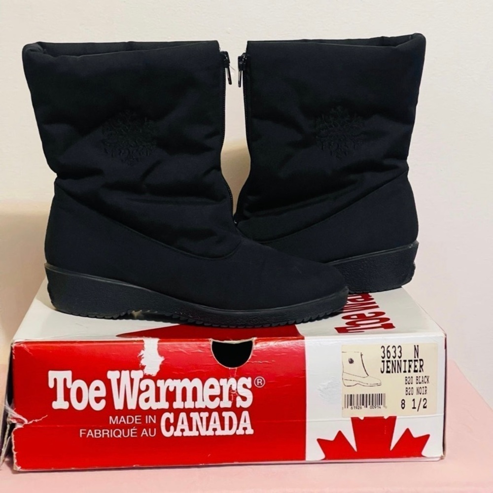 Toe Warmers Women's Jennifer Waterproof‎ Mid Calf Boots | 3633 | Black Size:8.5N